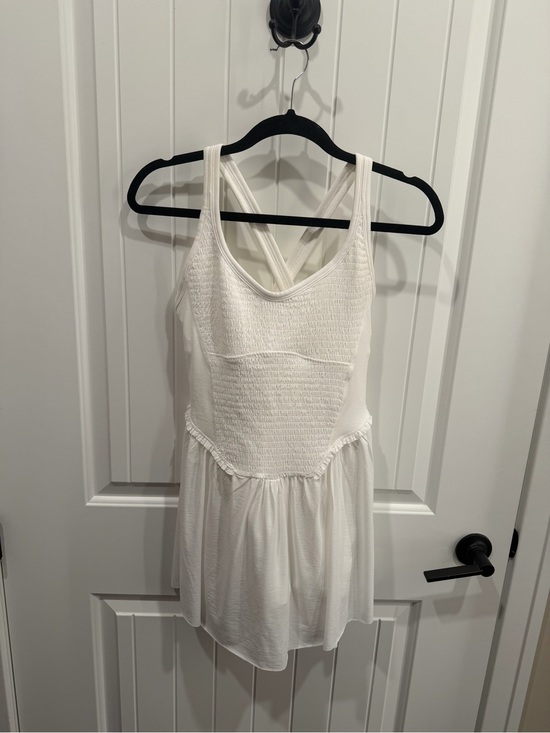 FP Movement by Free People Dresses & Skirts - FP Movement by Free People White Crossback Tank dress with built in shorts
